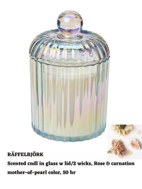 Iridescent Glass Jar Candle - Mother-of-Pearl